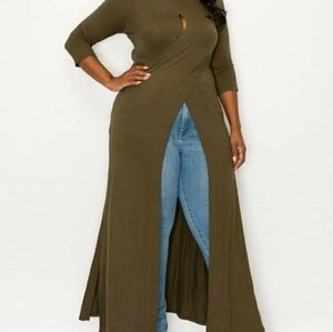 Plus size open blouse